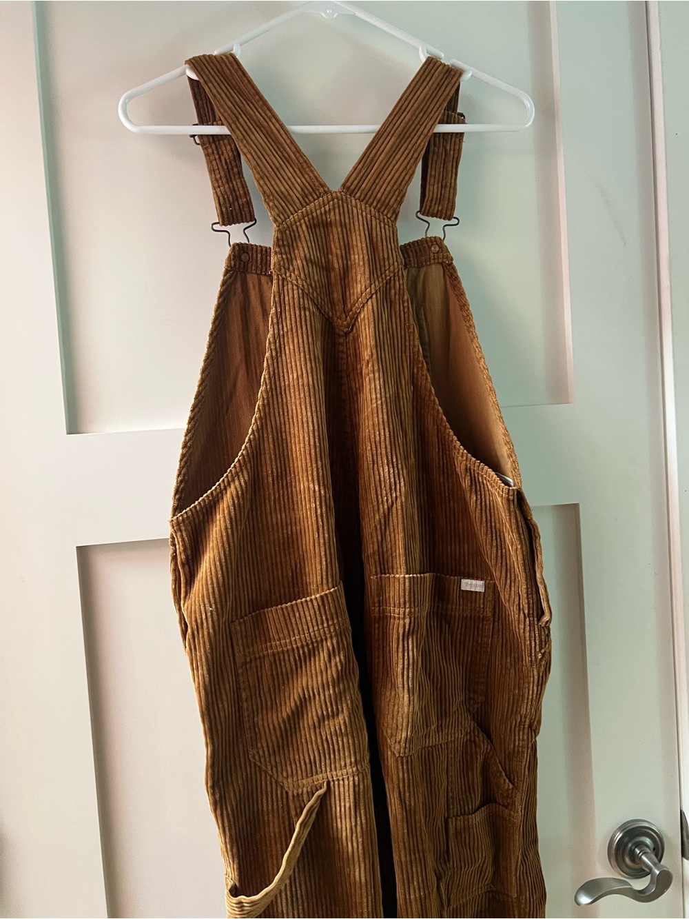 Brixton Corduroy Overalls in Rust Brown - Picture 3 of 3